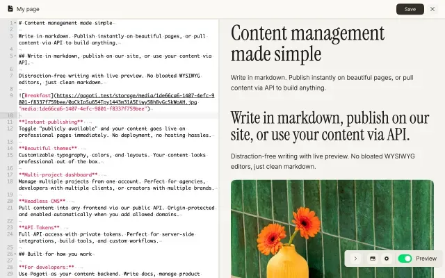 Write in light or dark mode