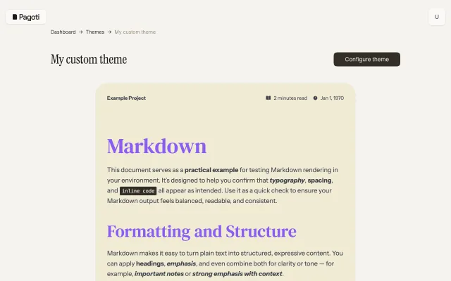 Publish pages